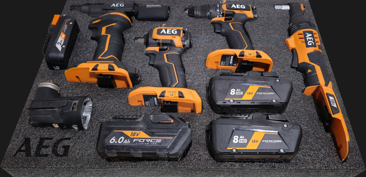 AEG Tools Foam Layout